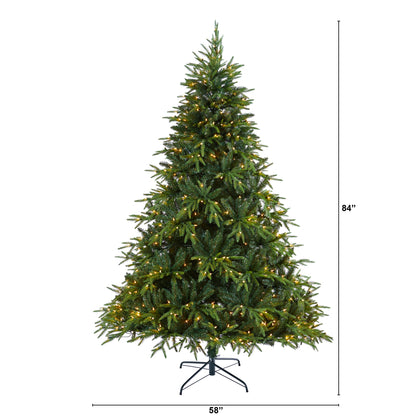 7' Colorado Mountain Fir 'Natural Look' Artificial Christmas Tree w/ 500 LED