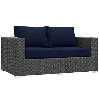 Sojourn 8 Piece Outdoor Patio Sunbrella¨ Sectional Set by Modway
