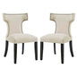 Curve Fabric Dining Side Chair Set of 2 by Modway