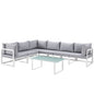 Fortuna 7 Piece Outdoor Patio Sectional Sofa Set by Modway