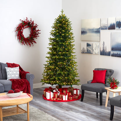 7.5' Belgium Fir 'Natural Look' Artificial Christmas Tree w/ 550 Clear LED Light