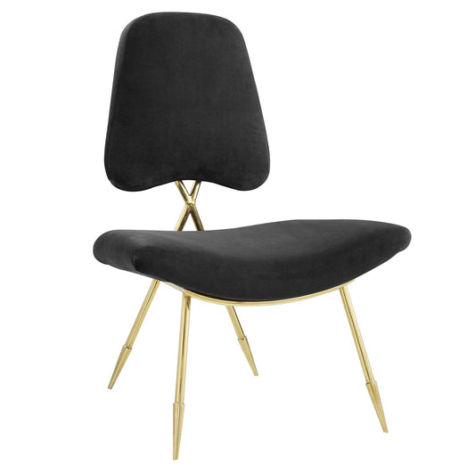 Ponder Performance Velvet Lounge Chair by Modway