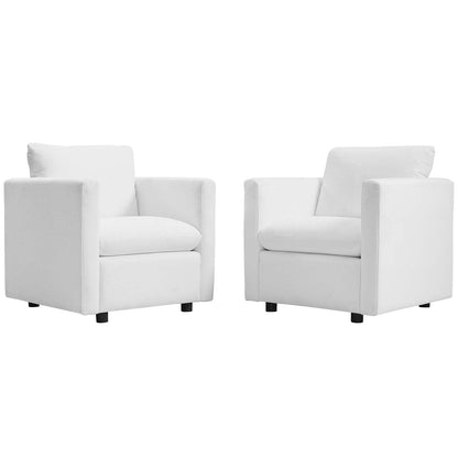 Activate Upholstered Fabric Armchair Set of 2 by Modway