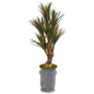 52" Yucca Artificial Tree In Planter Uv Resistant (Indoor/Outdoor)
