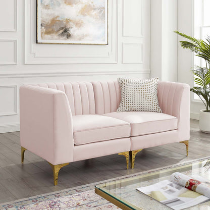 Triumph Channel Tufted Performance Velvet Loveseat by Modway