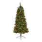 6.5' Norway Mixed Pine Artificial Christmas Tree w/ 350 Clear LED Lights
