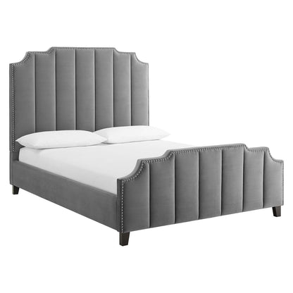 Lucille Performance Velvet Queen Platform Bed by Modway