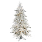 5' Flocked Gr& Northern Rocky Fir Artificial Christmas Tree