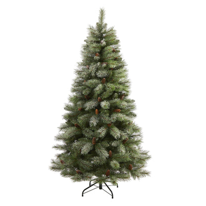 6' Snowed French Alps Mountain Pine Artificial Christmas Tree