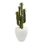 3' Cactus Artificial Plant in White Planter