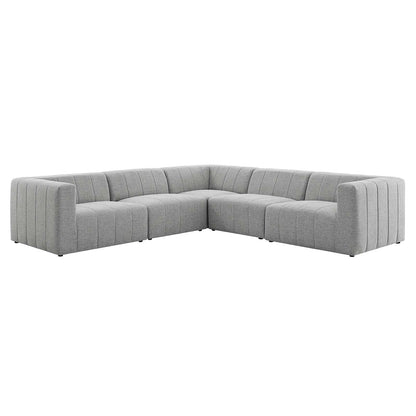 Bartlett 5-Piece Upholstered Fabric Sectional Sofa by Modway
