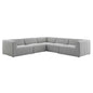 Bartlett 5-Piece Upholstered Fabric Sectional Sofa by Modway
