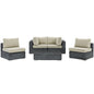 Summon 5 Piece Outdoor Patio Sunbrella¨ Sectional Set by Modway