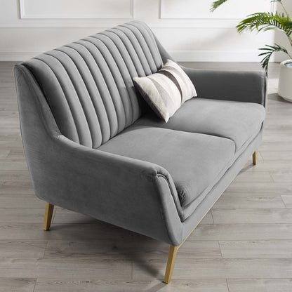 Winsome Channel Tufted Performance Velvet Loveseat by Modway