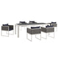 Stance 7 Piece Outdoor Patio Aluminum Dining Set by Modway