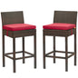 Conduit Outdoor Patio Wicker Rattan Bar Stool Set of 2 by Modway