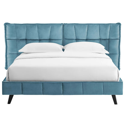 Makenna Performance Velvet Queen Platform Bed by Modway
