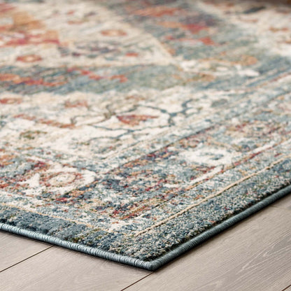 Tribute Camellia Distressed Vintage Floral Vintage Medallion 8x10 Area Rug by Modway