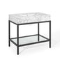 Kingsley 36" Black Stainless Steel Bathroom Vanity by Modway