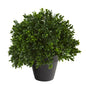 10" Boxwood Topiary Artificial Plant UV Resistant