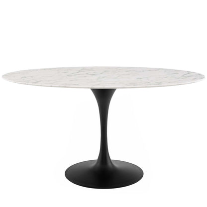 Lippa 60" Oval Faux Marble Dining Table by Modway