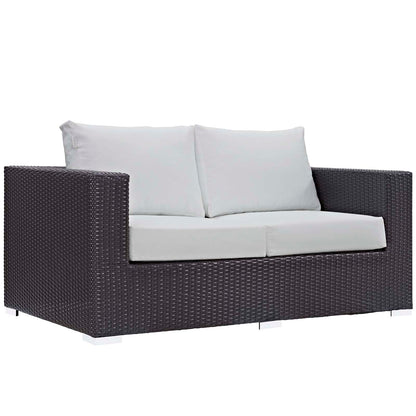 Convene 4 Piece Set Outdoor Patio with Fire Pit by Modway