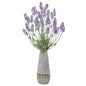 25"  Lavender Artificial Plant in Vase with Gold Trimming
