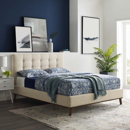 McKenzie Biscuit Tufted Upholstered Fabric Queen Platform Bed by Modway
