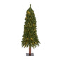4' Grand Alpine Artificial Christmas Tree with 100 Clear Lights w/Natural Trunk
