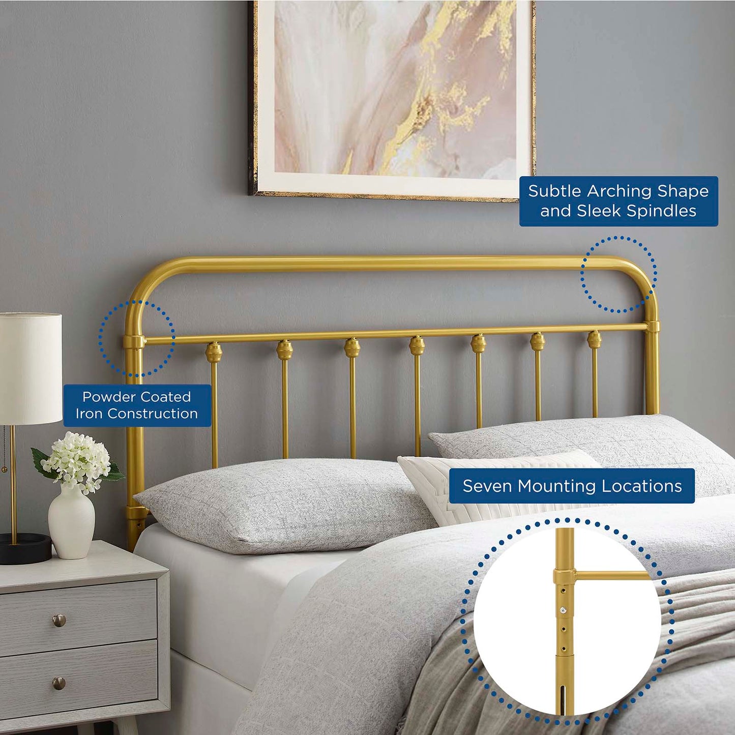 Sage Metal Full Headboard by Modway