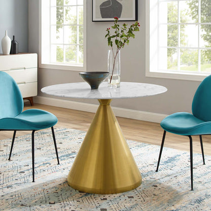 Tupelo 40" Artificial Marble Dining Table by Modway