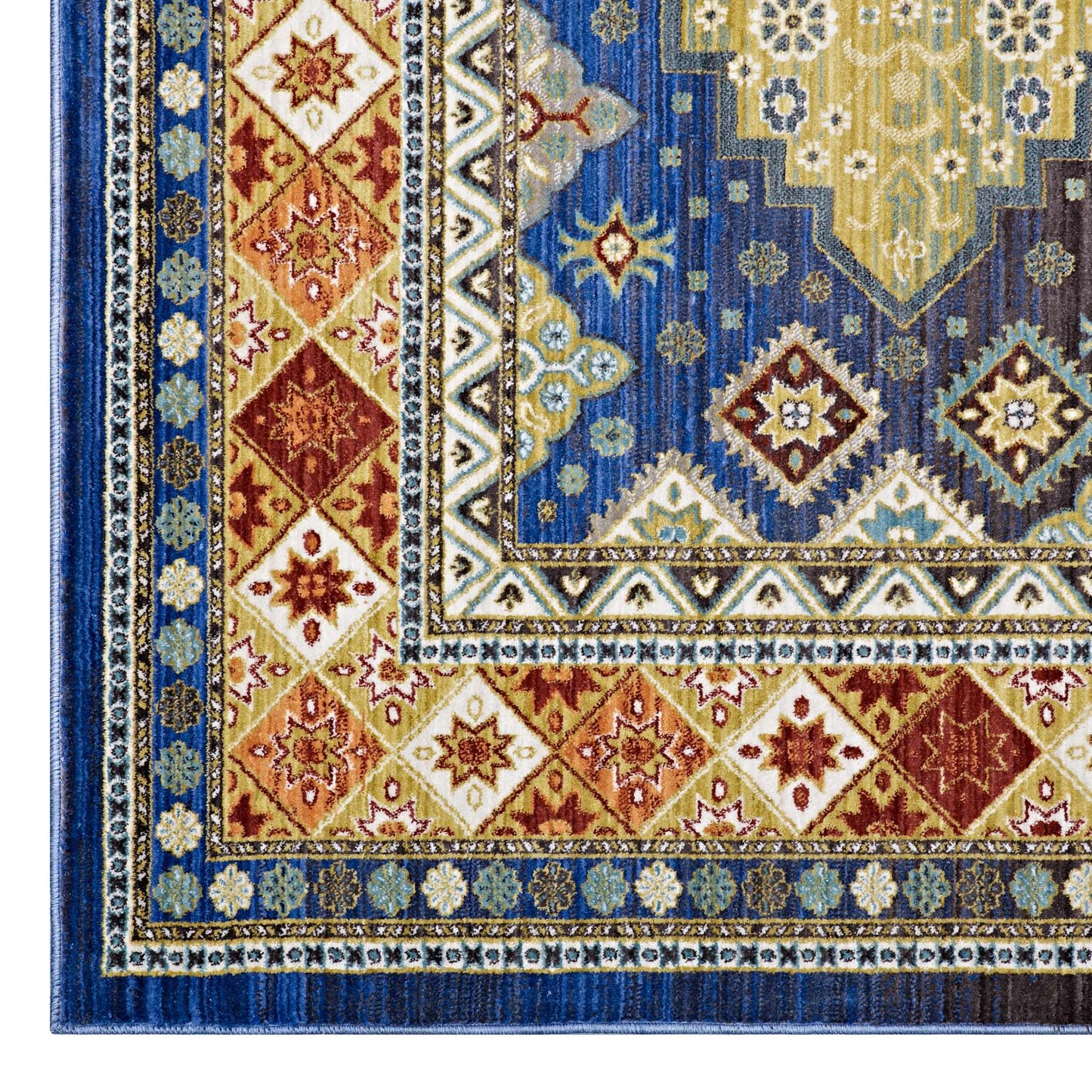 Atzi Distressed Southwestern Diamond Floral 5x8 Area Rug by Modway