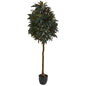 6' Red Mango Leaf Artificial Tree