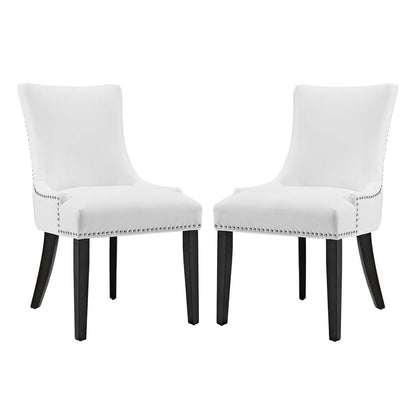 Marquis Faux Leather Dining Chair Set of 2 by Modway