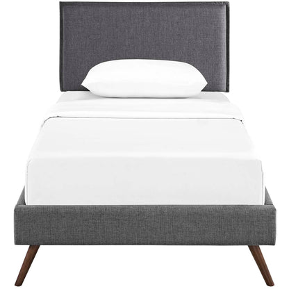 Amaris Twin Platform Bed with Round Splayed Legs