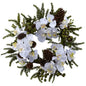 22"  Phalaenopsis & Pine Wreath