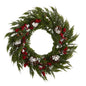 32'' Cypress with Berries and Pine Cones Artificial Wreath