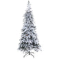 7' Flocked Montana Down Swept Spruce Artificial Christmas Tree