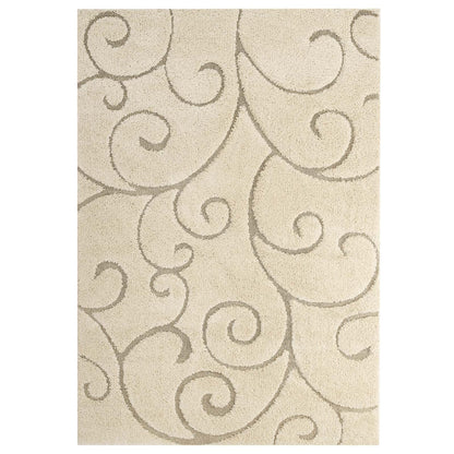 Jubilant Burgeon Scrolling Vine Shag 5x8 Area Rug by Modway