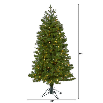 5' Vancouver Spruce Artificial Christmas Tree with 200 Warm White Lights