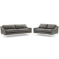 Harness Stainless Steel Base Leather Sofa and Loveseat Set by Modway