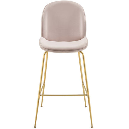 Scoop Gold Stainless Steel Leg Performance Velvet Bar Stool by Modway