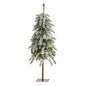 3.5' Flocked Washington Alpine Christmas Tree with 50 White Warm LED lights