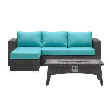Convene 3 Piece Set Outdoor Patio with Fire Pit by Modway