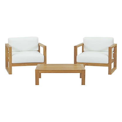 Upland 3 Piece Outdoor Patio Teak Set by Modway