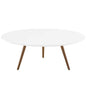 Lippa 40" Round Wood Coffee Table with Tripod Base by Modway