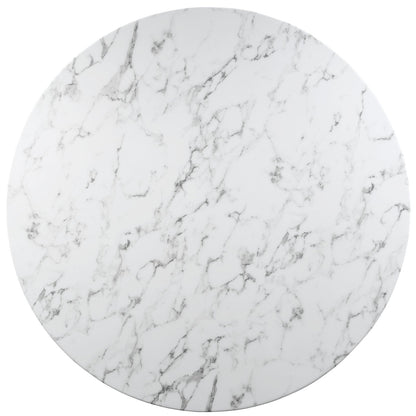 Lippa 60" Round Faux Marble Dining Table by Modway