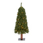 3' Grand Alpine Artificial Christmas Tree with 50 Clear Lights w/Natural Trunk