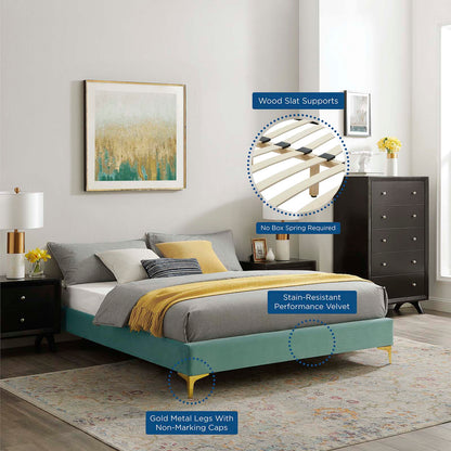 Sutton Performance Velvet King Bed Frame by Modway