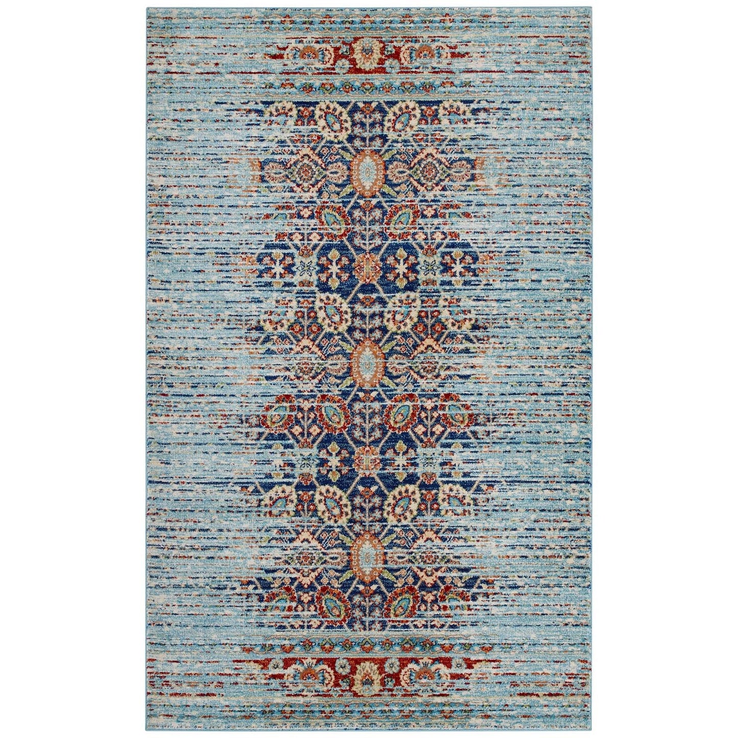 Naria Distressed Vintage Medallion 8x10 Area Rug by Modway